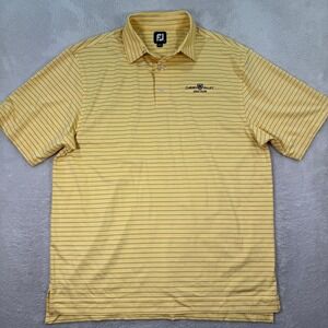 FootJoy FJ Mens Large Golf Polo Garden Valley Club Striped Athletic Short Sleeve